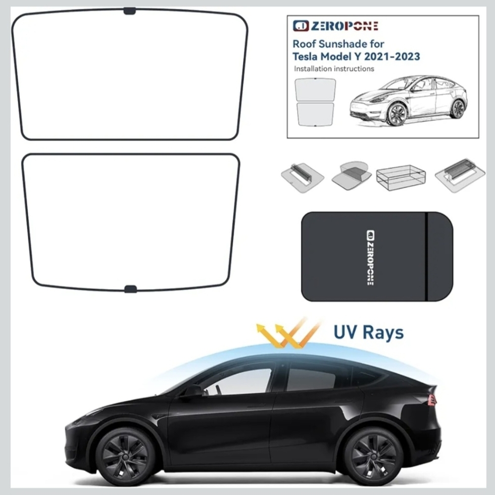NEW ZeroPone Roof Sunshade for Tesla Model Y 2021-2023 - Picture 7 of 11